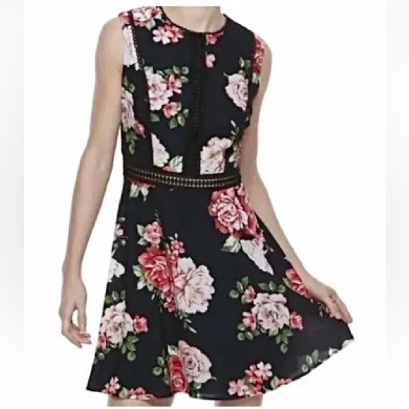 Disney princesss Floral Black red pink and green Dress - Picture 4 of 4